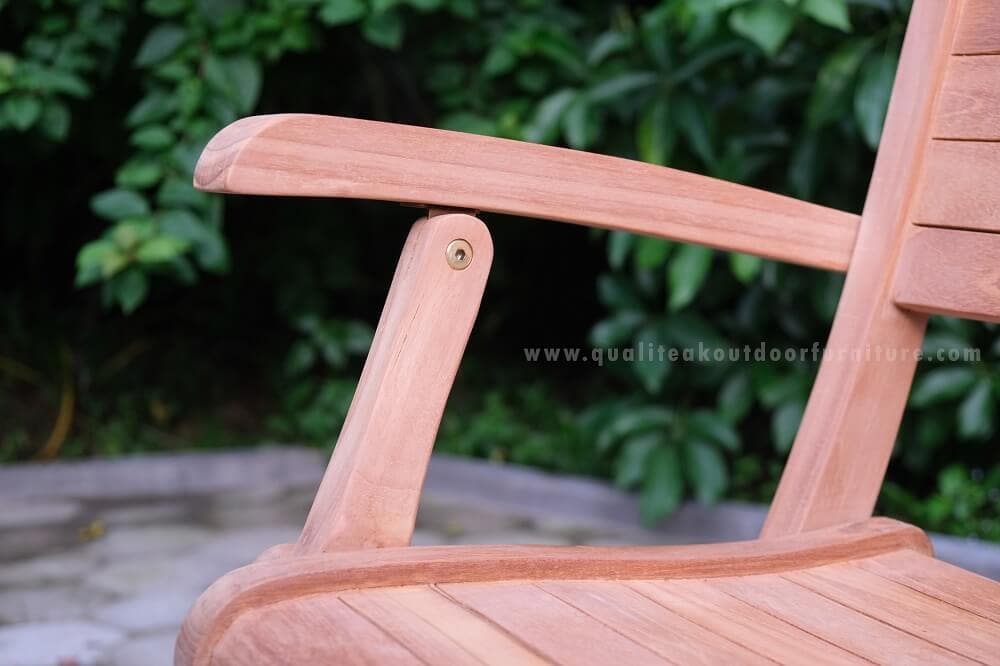 Teak folding arm chair