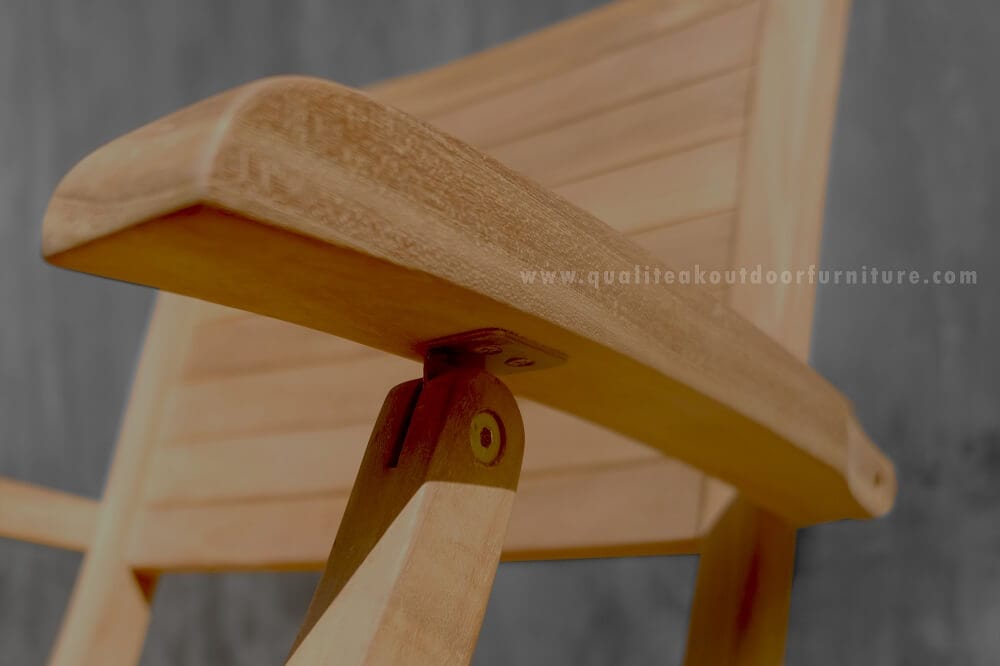 Teak folding arm chair