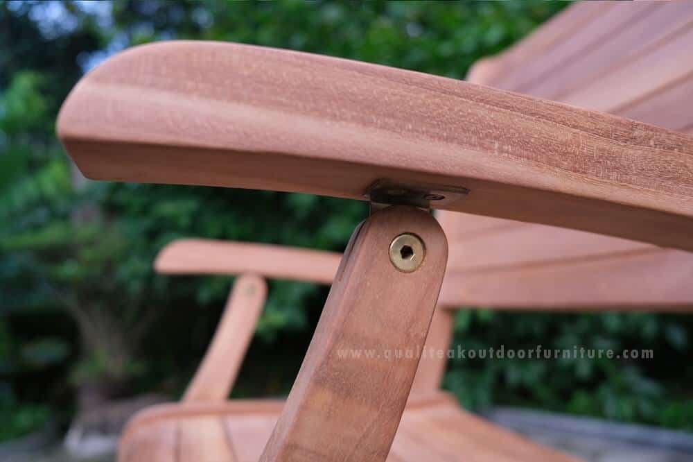 Teak folding arm chair