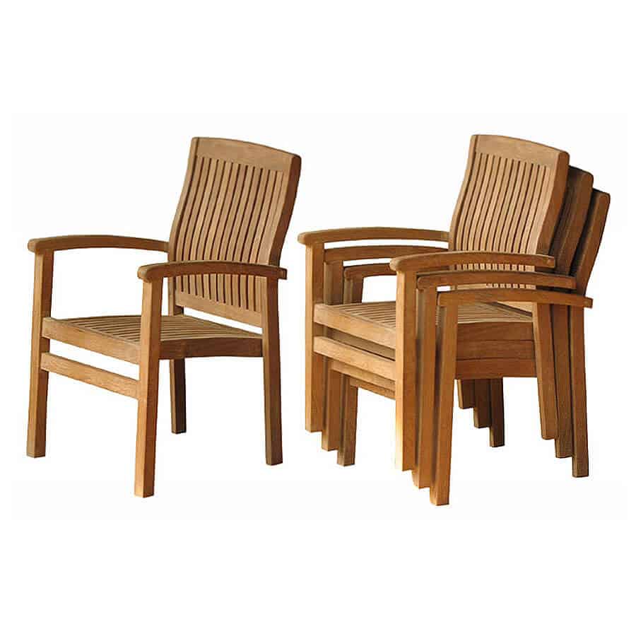 teak outdoor stacking chair