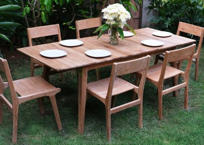 Teak Outdoor Dining Set – Tempur