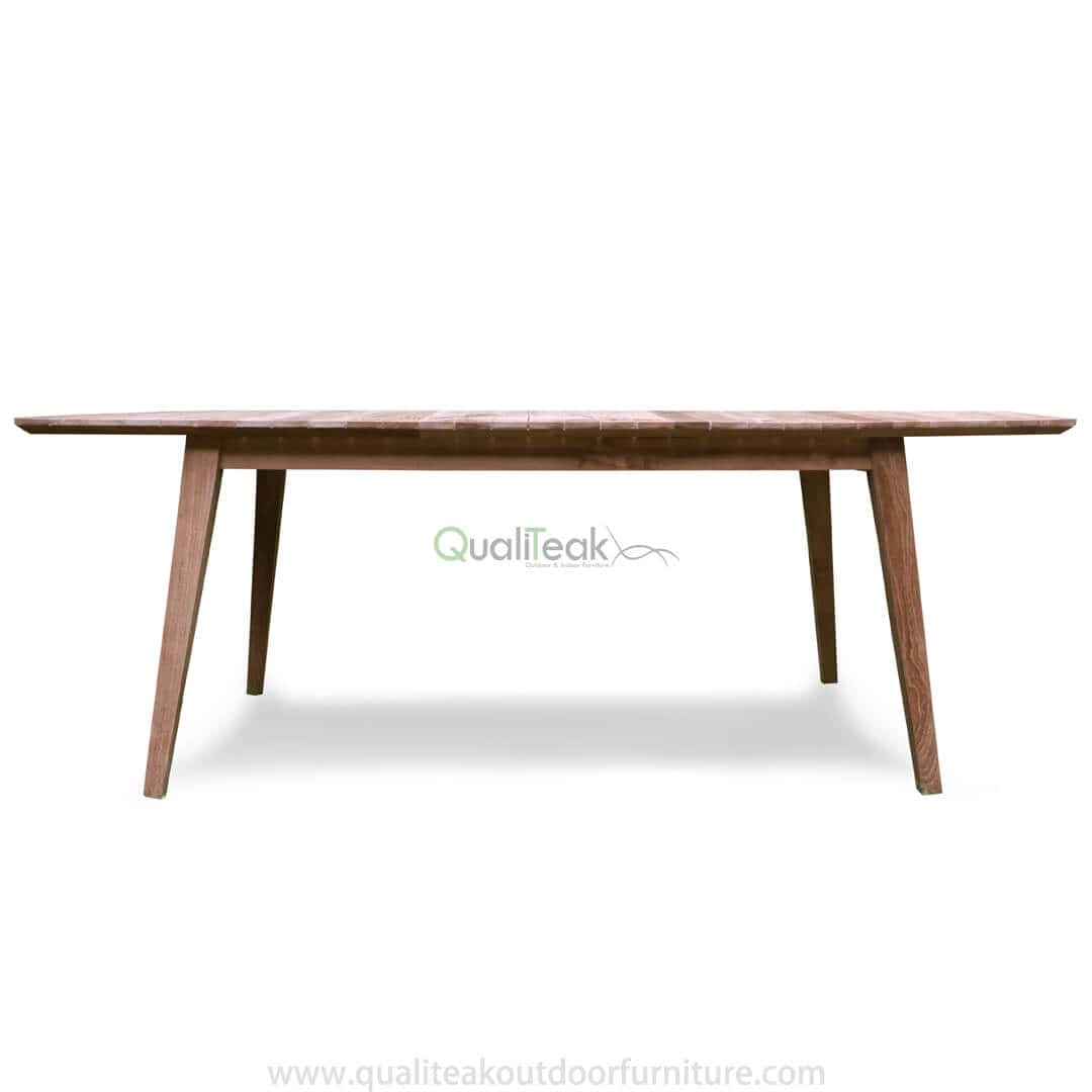 tempur teak garden extension dining table
