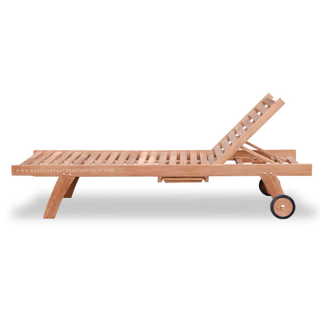Teak Sunlounger
