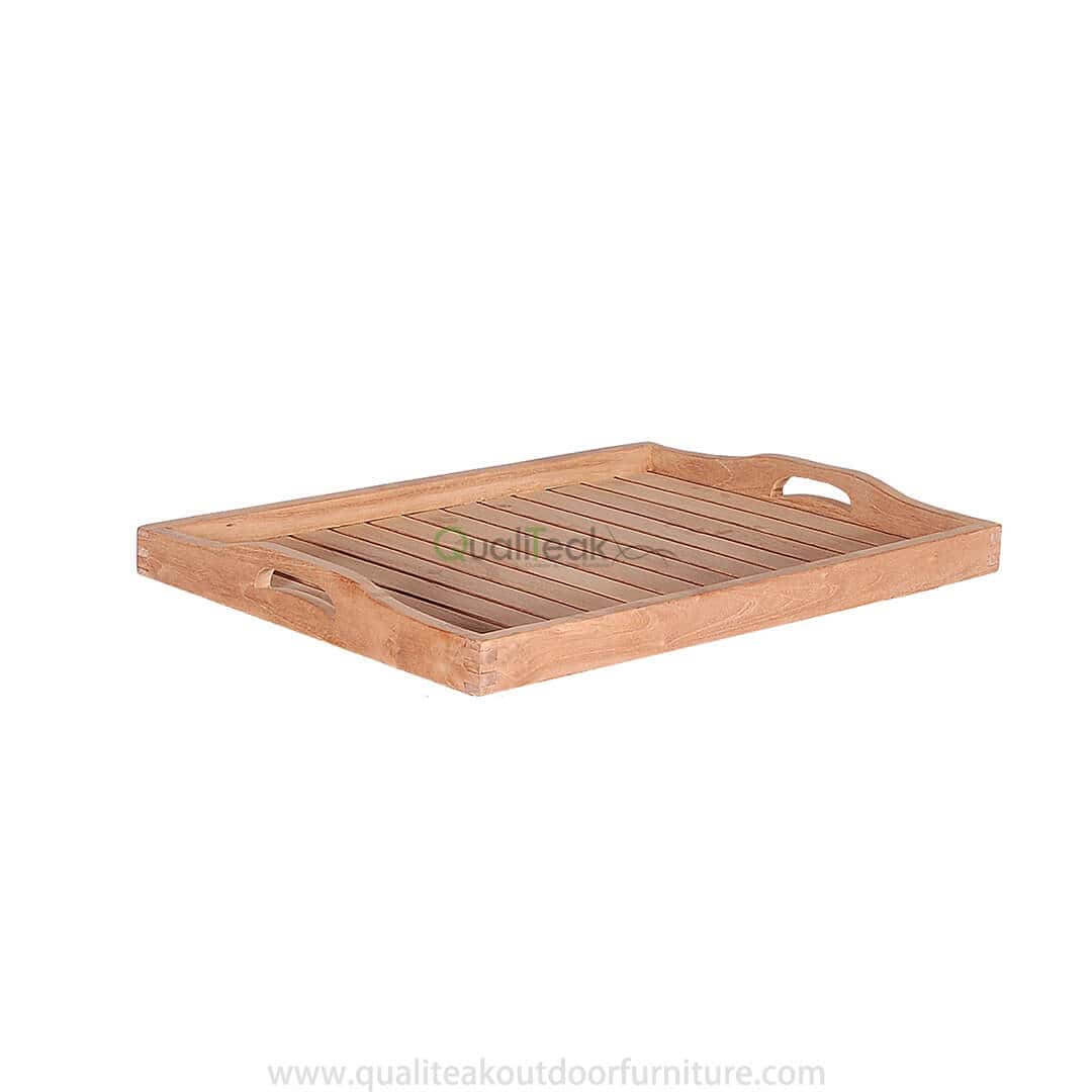 teak tray with stand