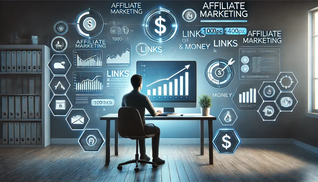 A diagram explaining how affiliate marketing works.