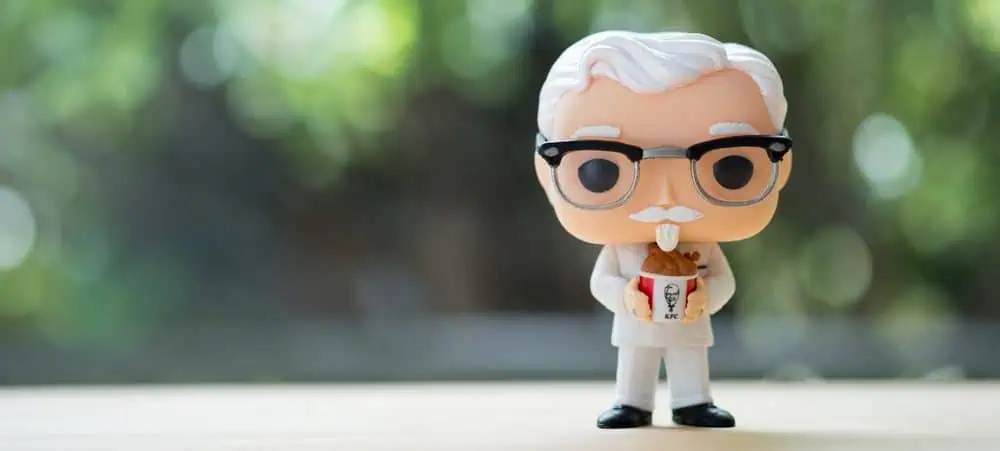 Plastic toy version of Colonel Sanders