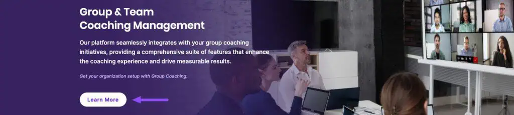 Screenshot of the Coaching.com website