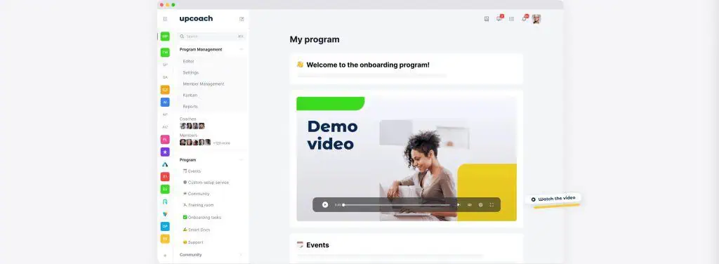 The Upcoach coaching platform