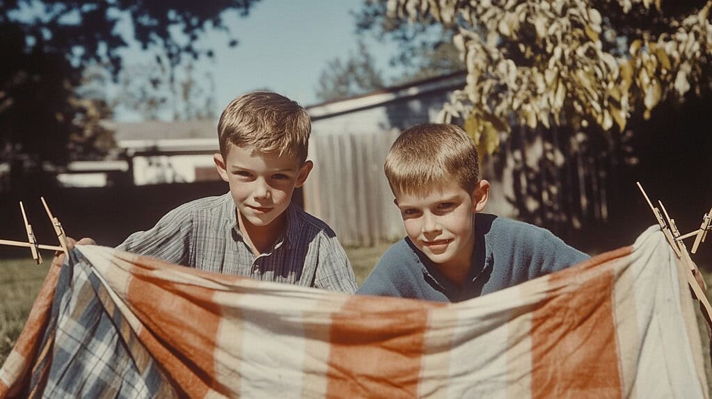 Kids today wouldn't understand the joy of building backyard forts during summer.