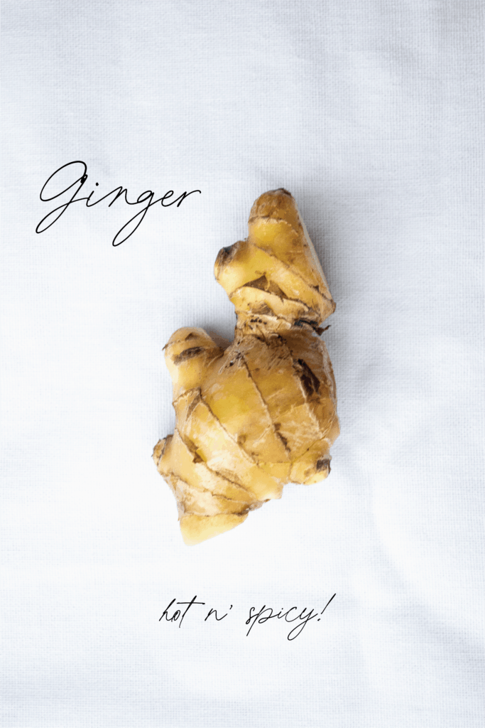 photo of ginger with text