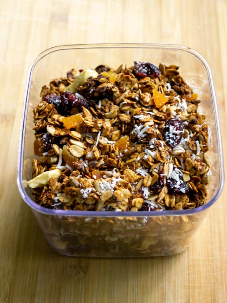 granola in a container