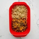 Chilli in a takeaway container.