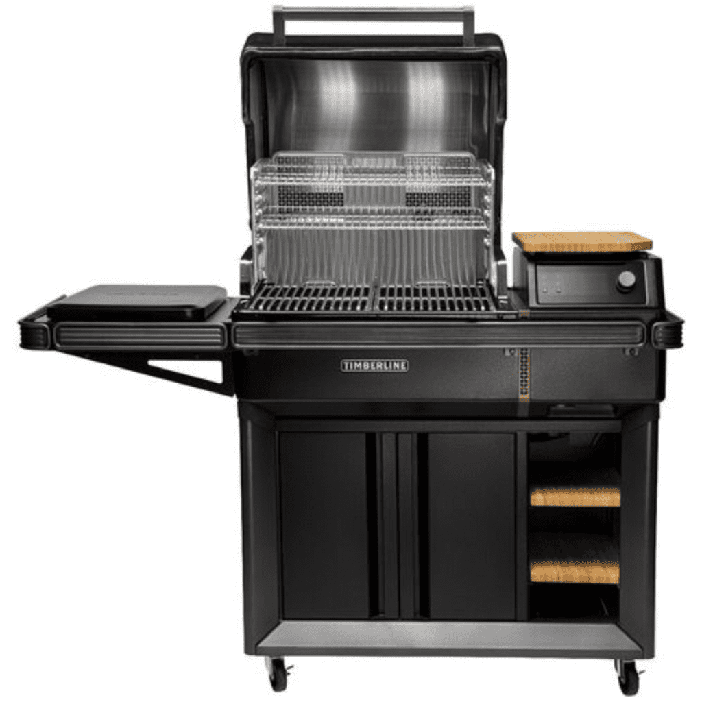 Traeger pellet smoker grill.