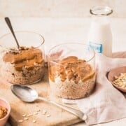 Thumbnail image for Biscoff overnight oats recipe.