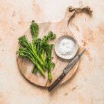 Pan fried broccolini pin.