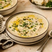 A thumbnail image showing a closeup of cauliflower soup.