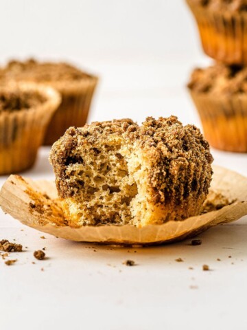 Thumbnail image for coffee cake muffins with crumb topping recipe.