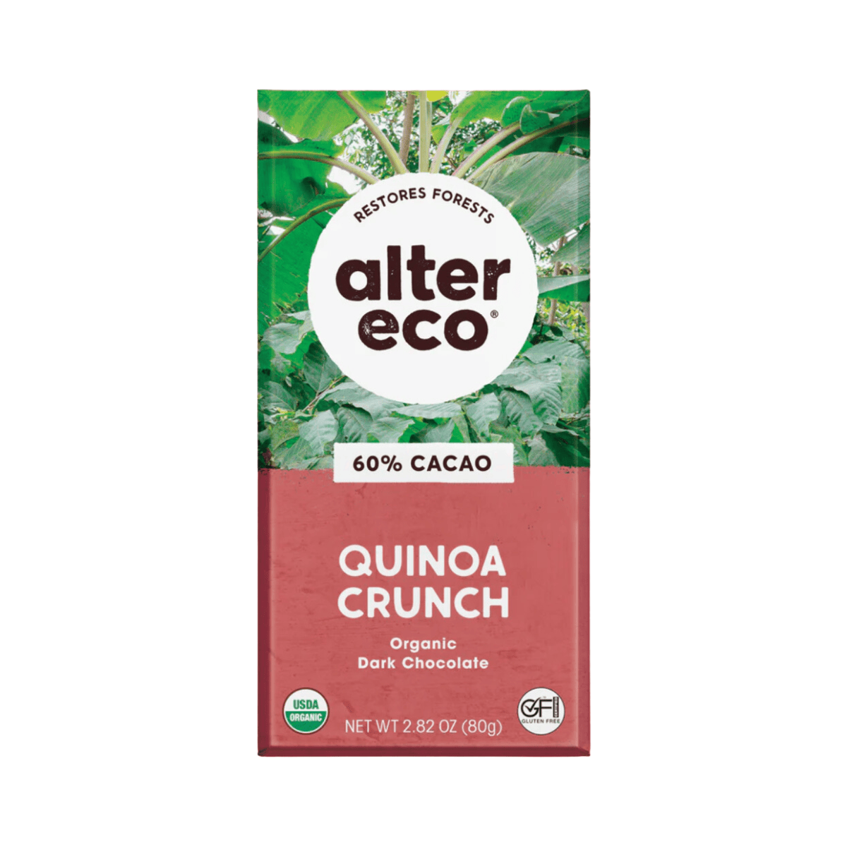 Alter Eco Quinoa Crunch chocolate bar.
