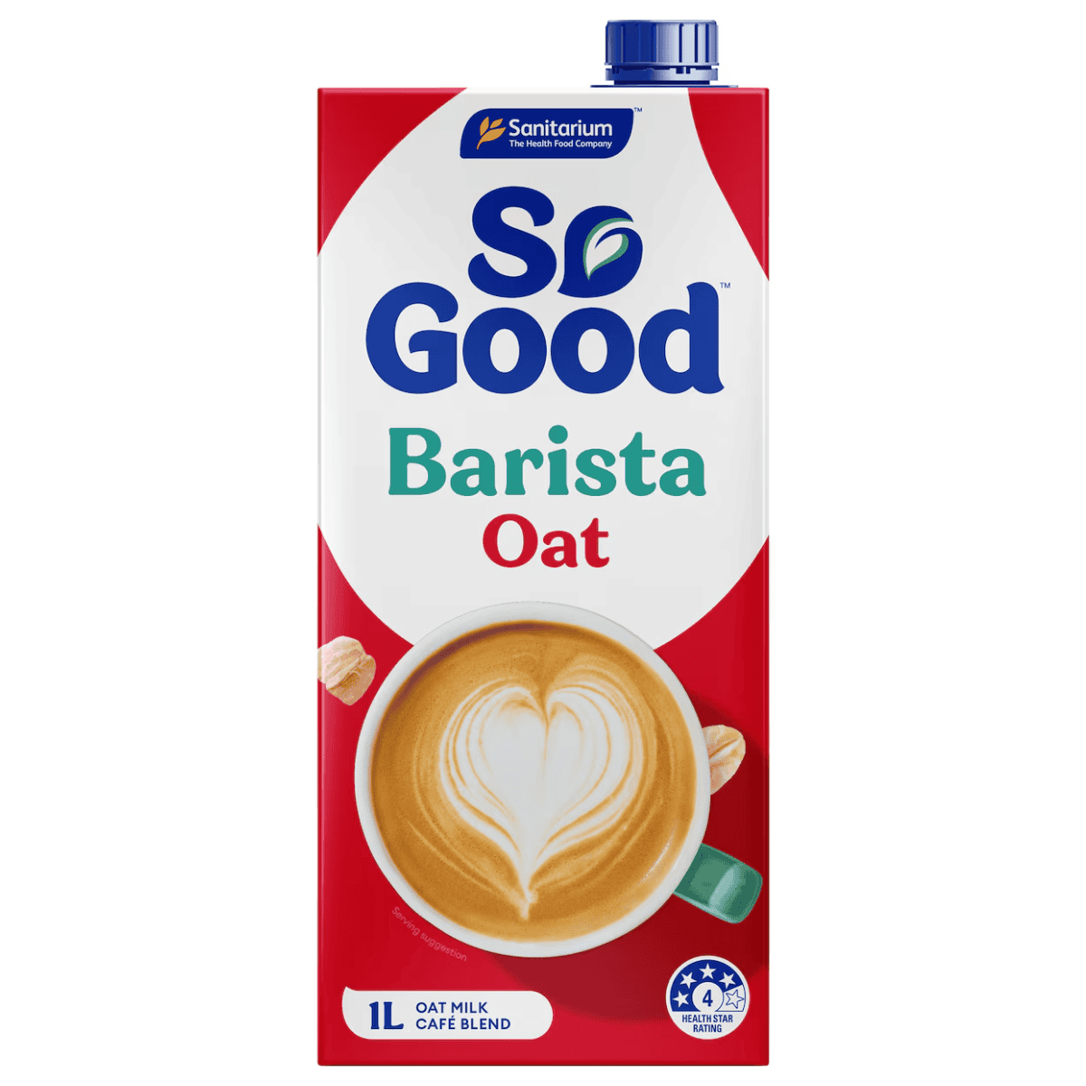 Carton of Sanitarium So Good barista oat milk.