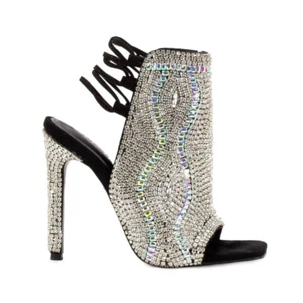 All That Jazz Black Stiletto with Crystal Diamonds