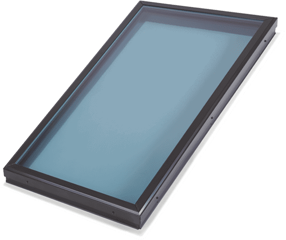 Flat Modern Blue Glass Skylight