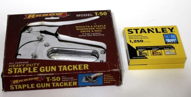 Arrow T50 staple gun with staples