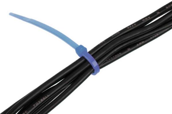 Wire bundle with zip ties example