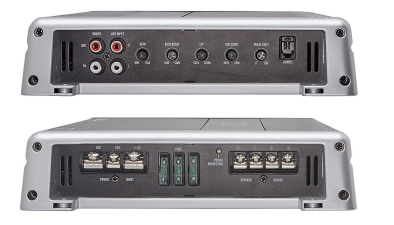 Ignite R1600/1D amp front and rear ends closeup image