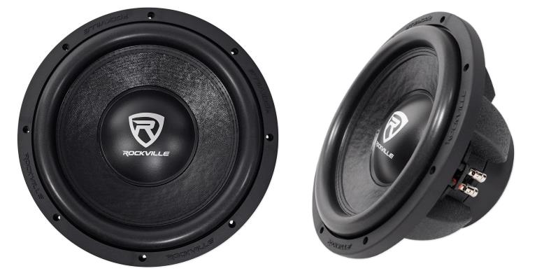 Rockville W12K6D4 car subwoofer front and side product views #1