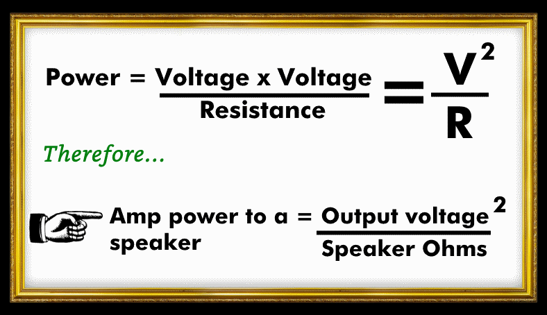 Car amplifier power output formulas image