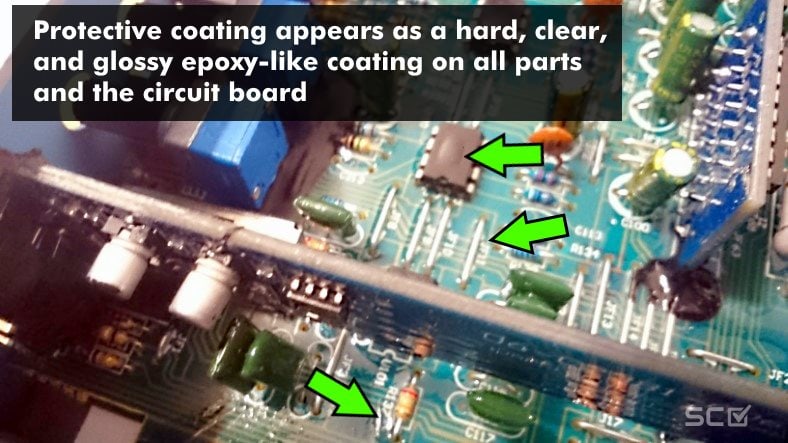 Marine amp conformal coating illustrated example