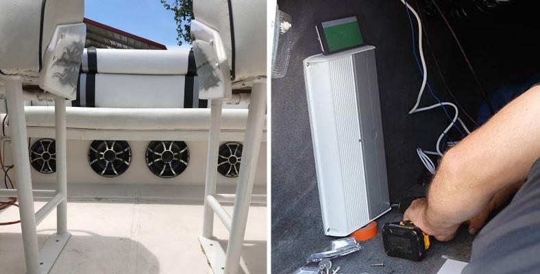 Marine amp installation example image