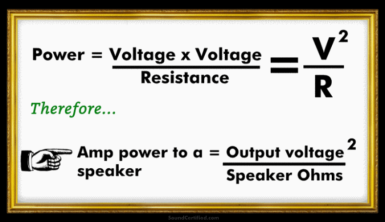 Car amplifier power output formulas image