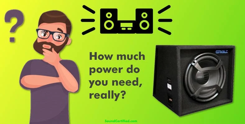 Man thinking about how much power for car subwoofer with home stereo