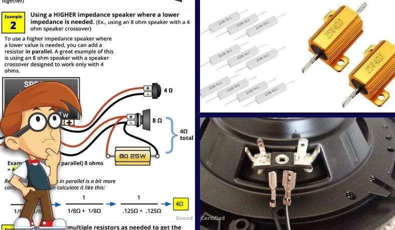 How to add a resistor to a speaker to change impedance featured image