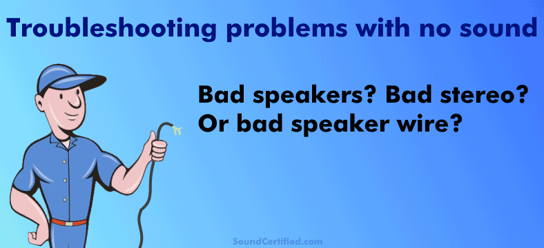troubleshooting no sound from speakers bad speaker wire section image