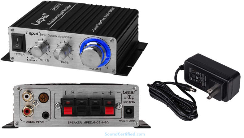Stereo min amplifier example front back images