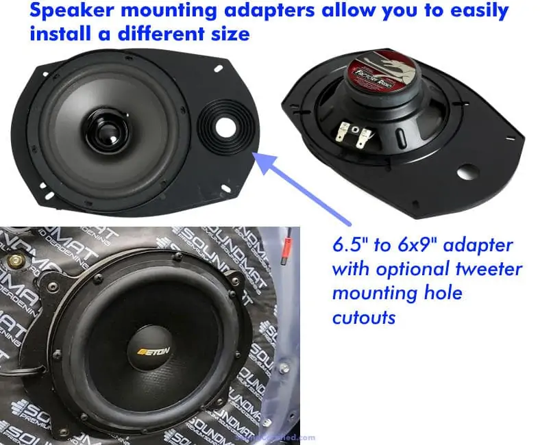 car speaker size adapter example image