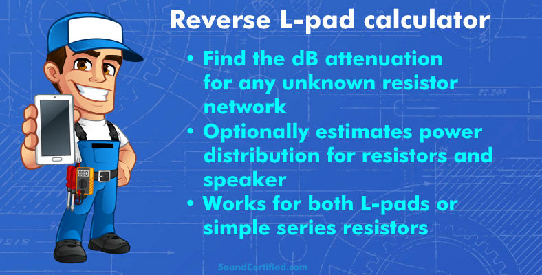 reverse L pad calculator section image