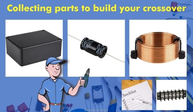 collecting parts to build speaker crossover