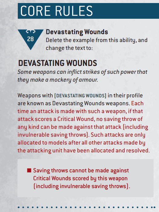 Warhammer 40k Mortal Wounds Vs Devastating Wounds Rules