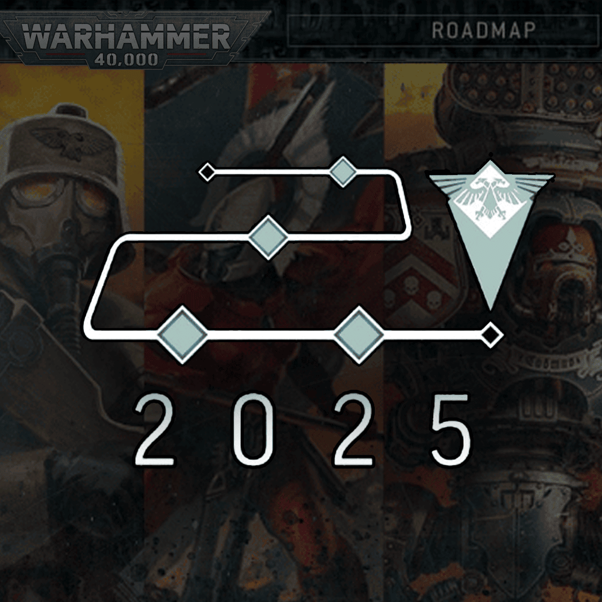 images of upcoming warhammer 40k factions new releases roadmap icons for 2025 hor wal