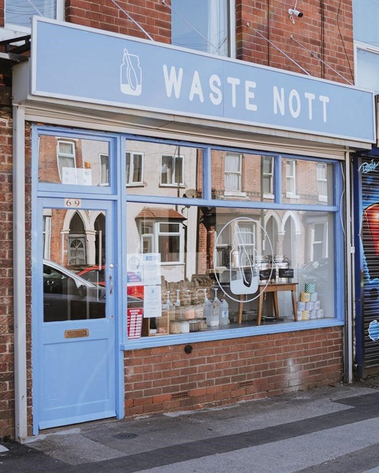 photo showing exterior of Waste Nott shop on Haydn Rd, Sherwood