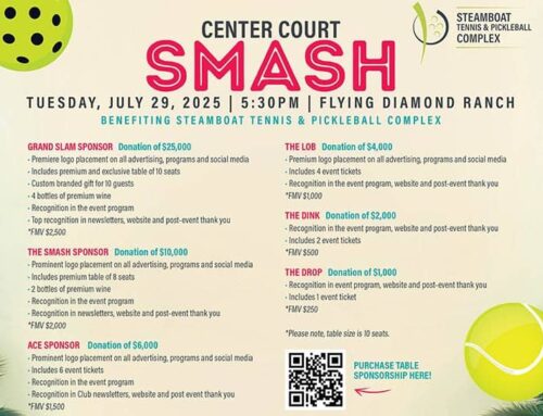 Table Sponsorships Available for Center Court SMASH