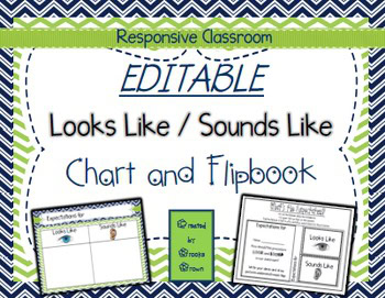 EDITABLE Looks Like/Sounds Like Chart & Flipbook