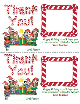 FREE Christmas Thank You Notes for Student Gifts {EDIT with Your Name!} - Image 2