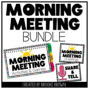Morning Meeting & Back to School BUNDLE! Community Building Team Building Games