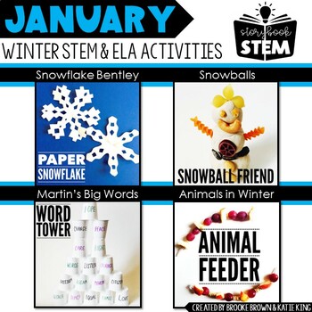 Storybook STEM {January} - Winter STEM Activities - Snowflake Bentley