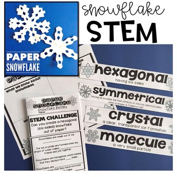 {Snowflake Bentley} Storybook STEM - Winter STEM Activity, Paper Snowflakes - Image 3