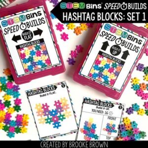 STEM Bins® Hashtag Blocks Speed Builds: SET 1 - STEM Activities - Fast Finishers